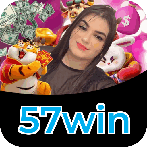 Catálogo slots 57win mostrando top jogos Gates Olympus Sweet Bonanza Fortune Tiger Big Bass volatilidade RTP